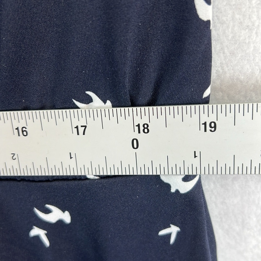 Indigo Rose Women’s Dress Sz 12 Navy/White Bird Print Rayon Blend Button-Front - Picture 11 of 11